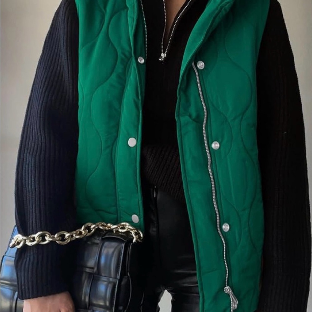 Women's Quilted Vest - Atlantic Green